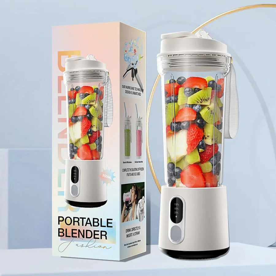 Portable Blender 180W | USB Rechargeable Smoothie Maker | 4000mAh Battery, 18,000 RPM, Travel Cup