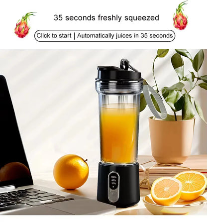 Portable Blender 180W | USB Rechargeable Smoothie Maker | 4000mAh Battery, 18,000 RPM, Travel Cup