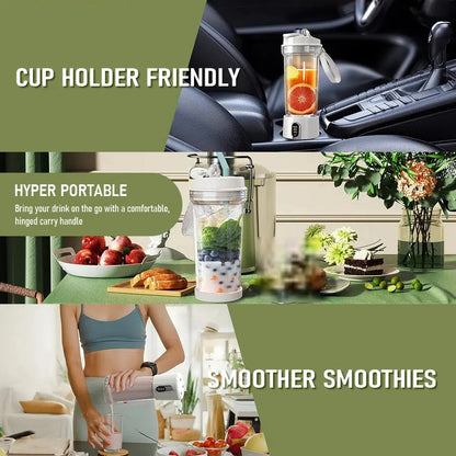 Portable Blender 180W | USB Rechargeable Smoothie Maker | 4000mAh Battery, 18,000 RPM, Travel Cup