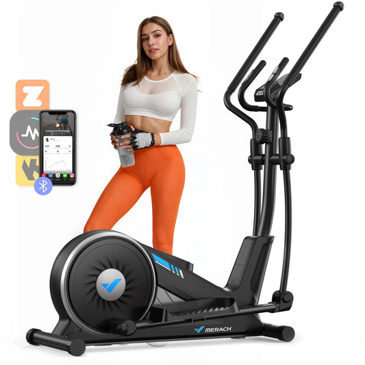 Magnetic Elliptical Machine with 16 Resistance Levels | 15.5-Inch Stride, App Connectivity, 350 lb Capacity & Quiet Rear Drive