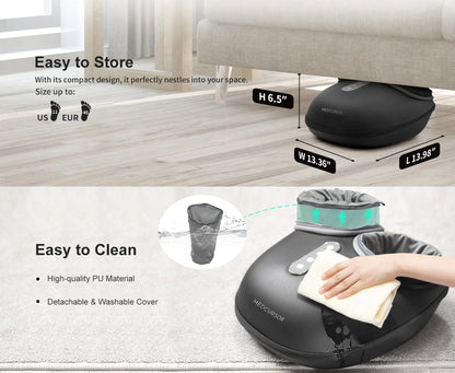 Shiatsu Heated Foot Massager | Deep Kneading, Heat Therapy, Auto Timer