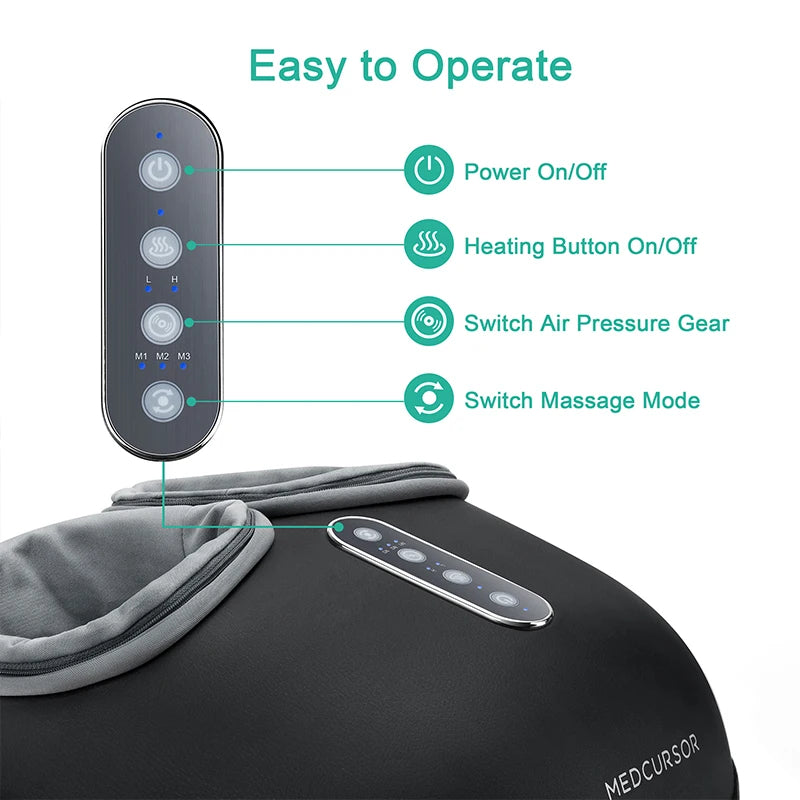 Shiatsu Heated Foot Massager | Deep Kneading, Heat Therapy, Auto Timer