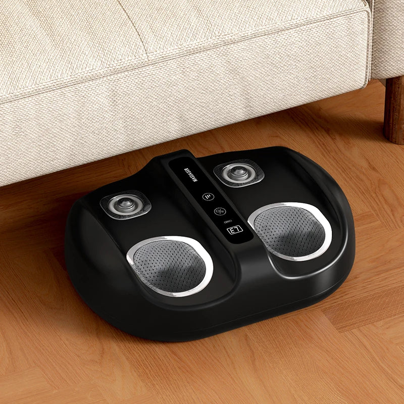 Foot Massager Machine with Heat | Kneading, Rotation, Vibration & Full-Foot Pressure Point Massage Black