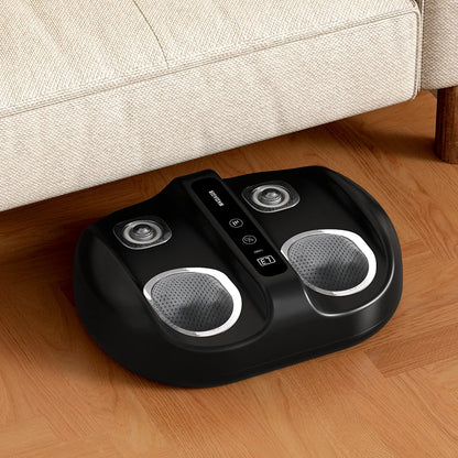 Foot Massager Machine with Heat | Kneading, Rotation, Vibration & Full-Foot Pressure Point Massage Black