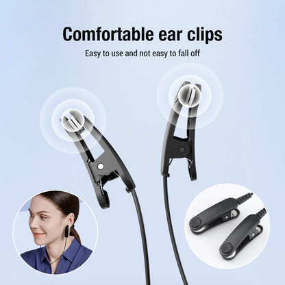 CES Sleep Aid Device | Cranial Electrotherapy Ear Clip Relaxation Device with 9 Intensities & USB-C Charging