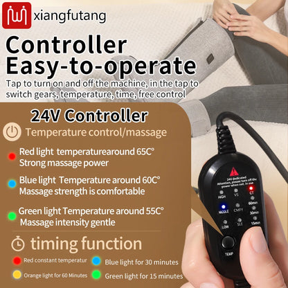 Heated Foot Wrap Boots with Red Light and Vibration | 3 Heat Levels, 3 Massage Modes, Adjustable Fit & Single or Pair Options