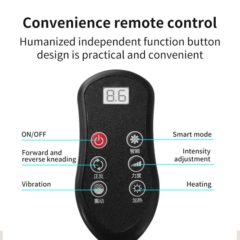 Massage Chair Cushion with Heat | 8D Kneading Neck and Back Massager with Vibration, Lumbar Compression & Remote