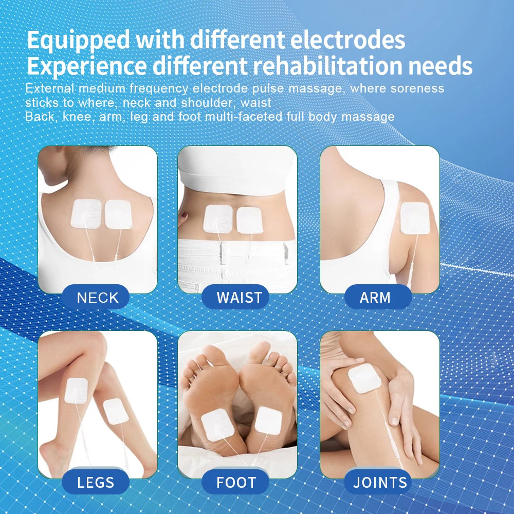 TENS and EMS Muscle Stimulator with 12 Modes, 30 Intensity Levels, Dual Channel Output & USB-C Rechargeable Design