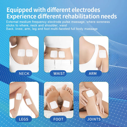 TENS and EMS Muscle Stimulator with 12 Modes, 30 Intensity Levels, Dual Channel Output & USB-C Rechargeable Design