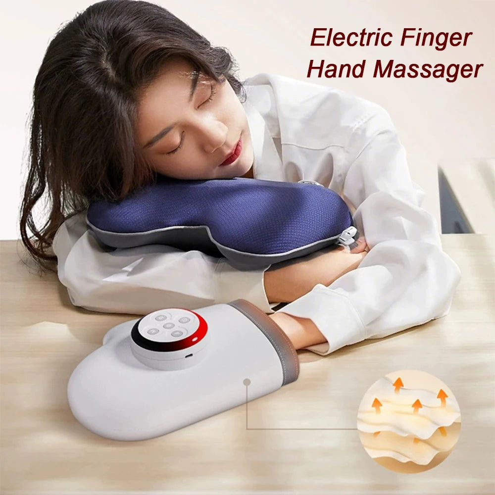 Hand Massager with Heat | Electric Air Compression Hand Massager for Fingers, Palms, Wrists & Arthritis Relief