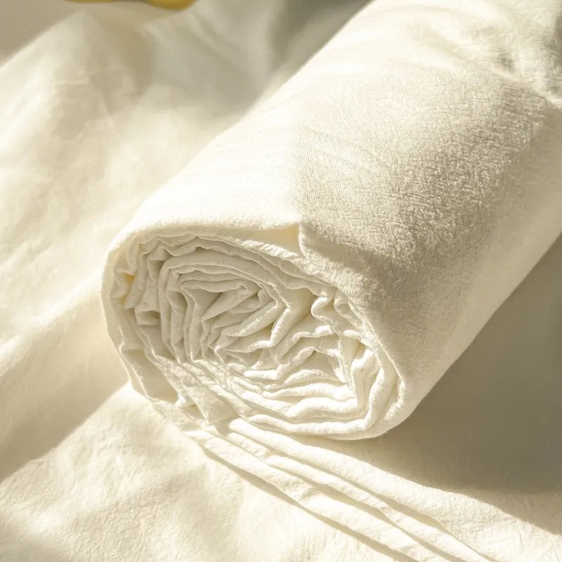 3-Piece Cotton Flat Sheet & Pillowcase Set