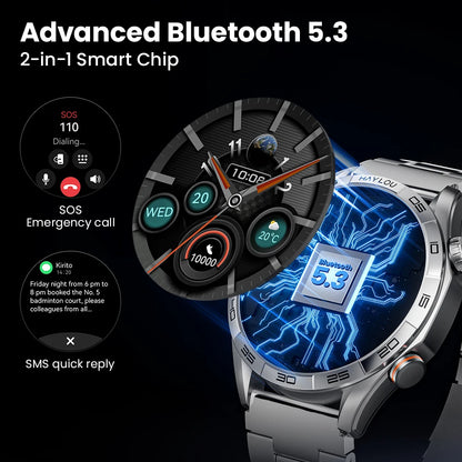 Solar 5 Smartwatch | 1.58" AMOLED Display, Bluetooth Calls, 100+ Sports Modes & 24H Health Monitoring