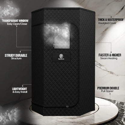 Portable Steam Sauna Tent with Ice Bath Tub | Home Contrast Therapy Sauna with Remote, 9 Heat Levels & Foldable Design