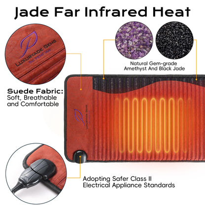 Full Body PEMF Infrared Heating Mat 26 x 59 in | Amethyst, Jade & Tourmaline Crystal Pad, 85–159°F, 3–64Hz
