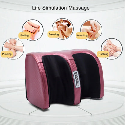 Shiatsu Foot Massager with Heat | 12 Kneading Nodes, 3 Intensities, Dual Rotation & 15-Minute Timer