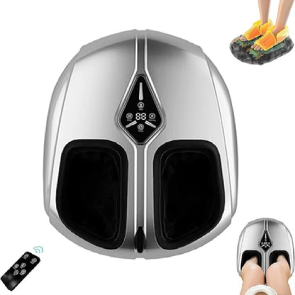 Shiatsu Foot Massager with Heat and Air Compression | 4 Modes, 5 Intensities, Deep Kneading Rollers & Remote Control