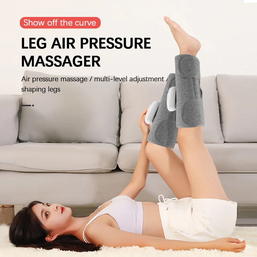 Air Compression Leg Massager | Wireless Calf & Arm Massager with 360° Pressure, 3 Modes & Rechargeable Battery