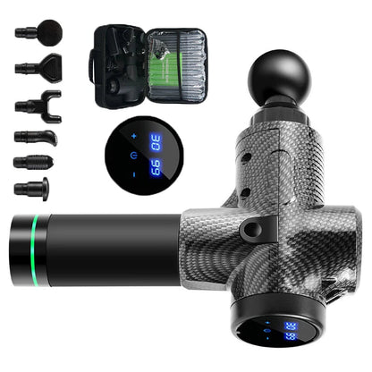 Deep Tissue Massage Gun | 30 Speeds, 6 Heads, Quiet Motor