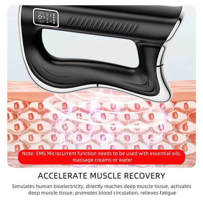 Fascia Scraping Tool Massager | Electric Muscle Scraper with Heat, High-Frequency Vibration & Rechargeable Battery