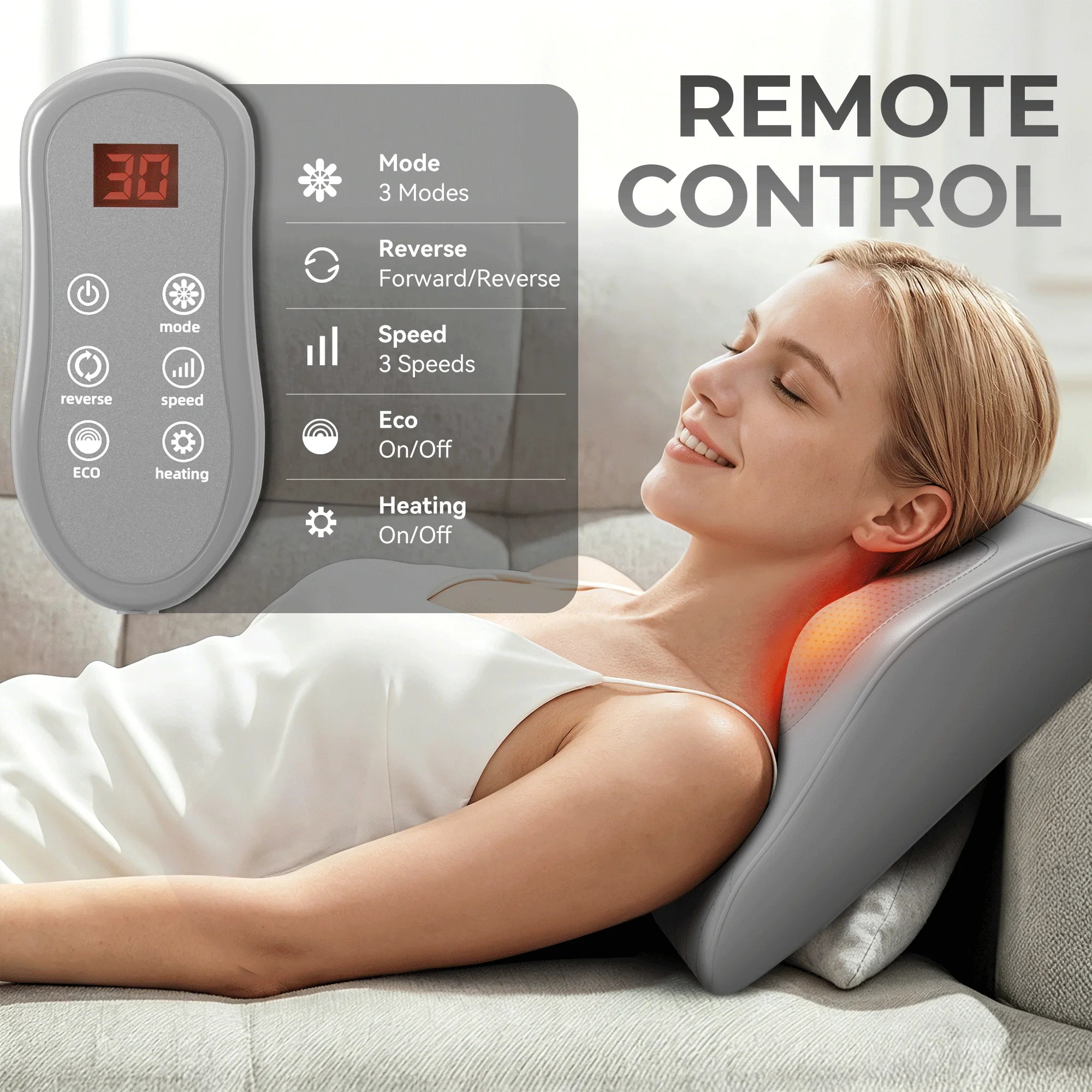 Shiatsu Neck and Back Massager | Electric 3D Kneading Massage Pillow for Neck, Lumbar & Back Pain Relief