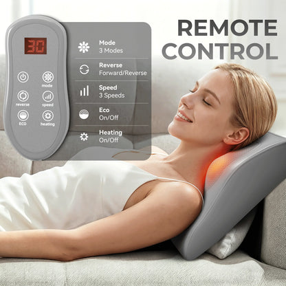 Shiatsu Neck and Back Massager | Electric 3D Kneading Massage Pillow for Neck, Lumbar & Back Pain Relief