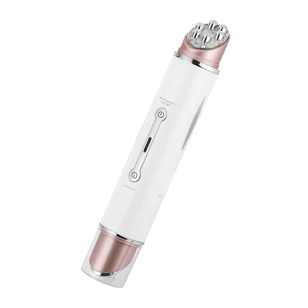 EMS LED Eye and Face Massager with 43°C Heat | Red Blue Yellow Light Modes, Vibration & USB Rechargeable Design