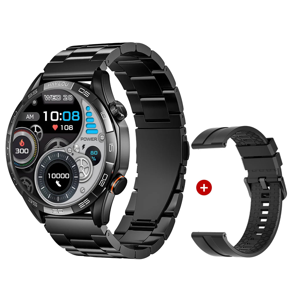 Solar 5 Smartwatch | 1.58" AMOLED Display, Bluetooth Calls, 100+ Sports Modes & 24H Health Monitoring Black