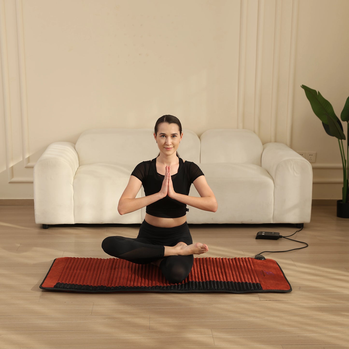 PEMF Infrared Heating Mat 20 x 50 in | Amethyst & Tourmaline Crystal Pad, 85–159°F, 3–64Hz & 12-Hour Timer