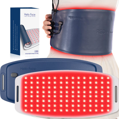 Red Light Therapy Belt | 660nm 850nm Infrared Light Therapy Wrap for Pain Relief, Muscle Recovery & Joint Support Blue