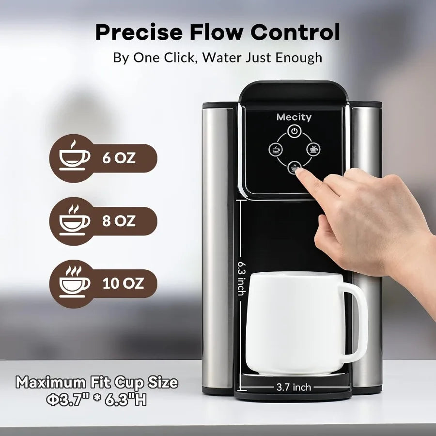 Single-Serve Coffee Maker for Cup-Style Pods, Ground Coffee and Tea, 50 fl oz Tank