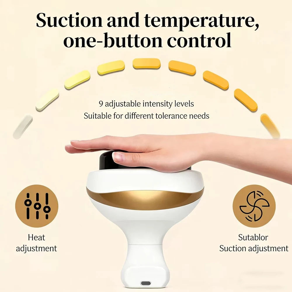 Electric Cupping Massager with Heat | Heated Suction Scraping Massage Device for Muscle Tension Relief