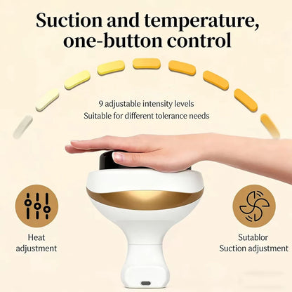 Electric Cupping Massager with Heat | Heated Suction Scraping Massage Device for Muscle Tension Relief
