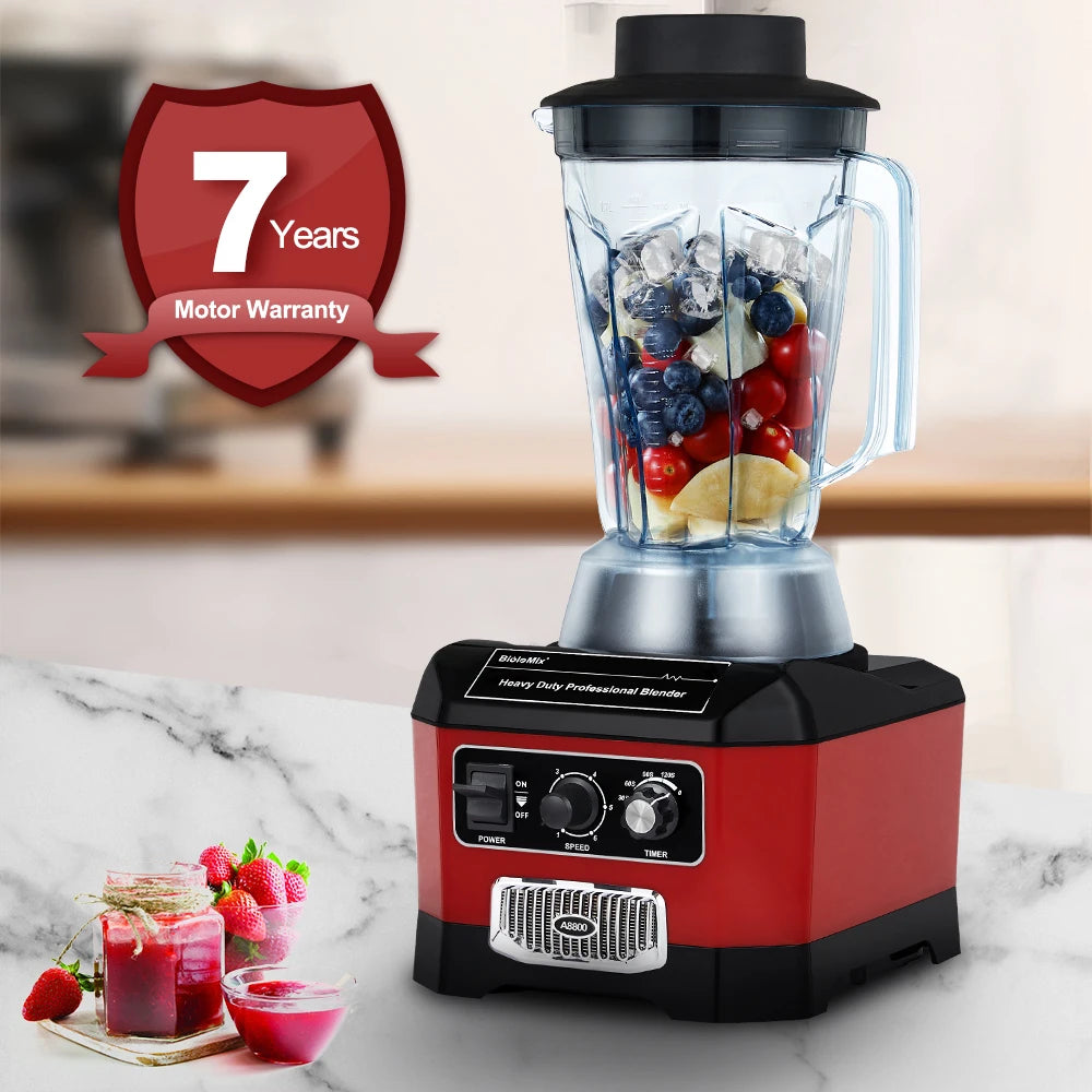 Countertop Blender 2200W | 2L Jar, 6-Blade System, Timer, Quiet Design