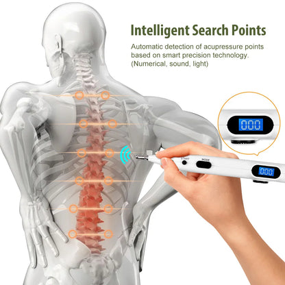 Electronic Acupuncture Pen with Auto Acupoint Detection | Needle-Free Pulse Stimulation, 9 Intensity Levels, 2 Probes & USB Rechargeable