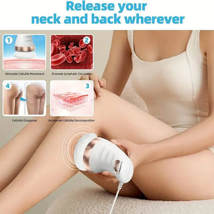 Cellulite Massager | Electric Body Slimming Massager with 360° Vibration, Adjustable Speed & Washable Pads