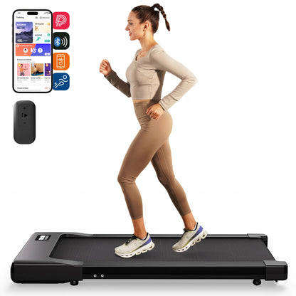 Under Desk Walking Pad Treadmill with 2.5HP Motor | 2.5 MPH, 265 lb Capacity, LED Display, Remote & 3.9-Inch Slim Design