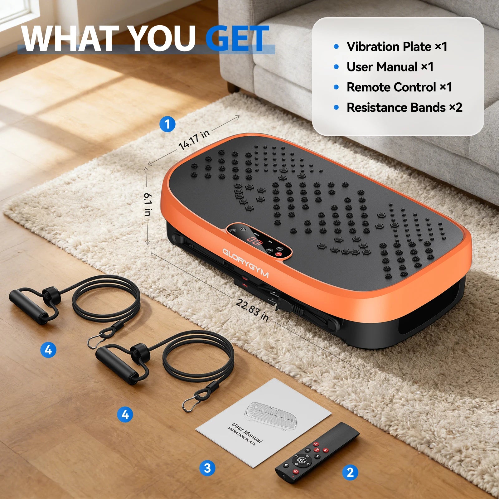Vibration Plate Exercise Machine | Whole Body Shaker with 120 Speeds, 330 lb Capacity & Non-Slip Platform