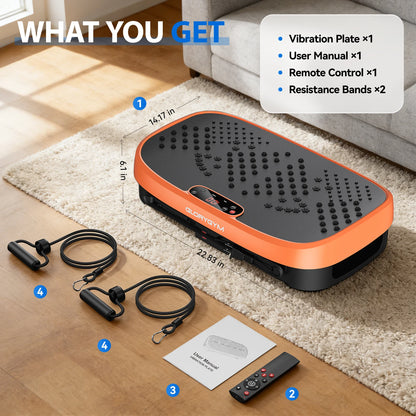 Vibration Plate Exercise Machine | Whole Body Shaker with 120 Speeds, 330 lb Capacity & Non-Slip Platform