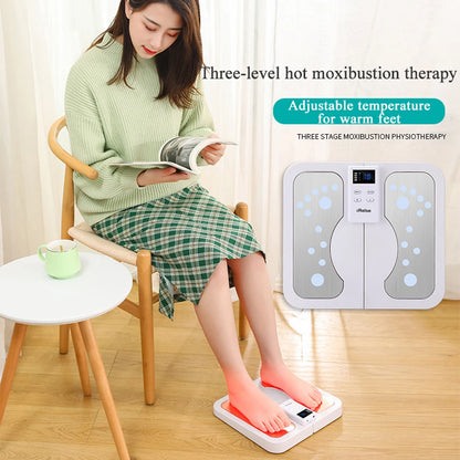 EMS and TENS Foot Massager Mat with Heat | 3 Heat Levels, Adjustable Intensity, LCD Control & Foldable Design
