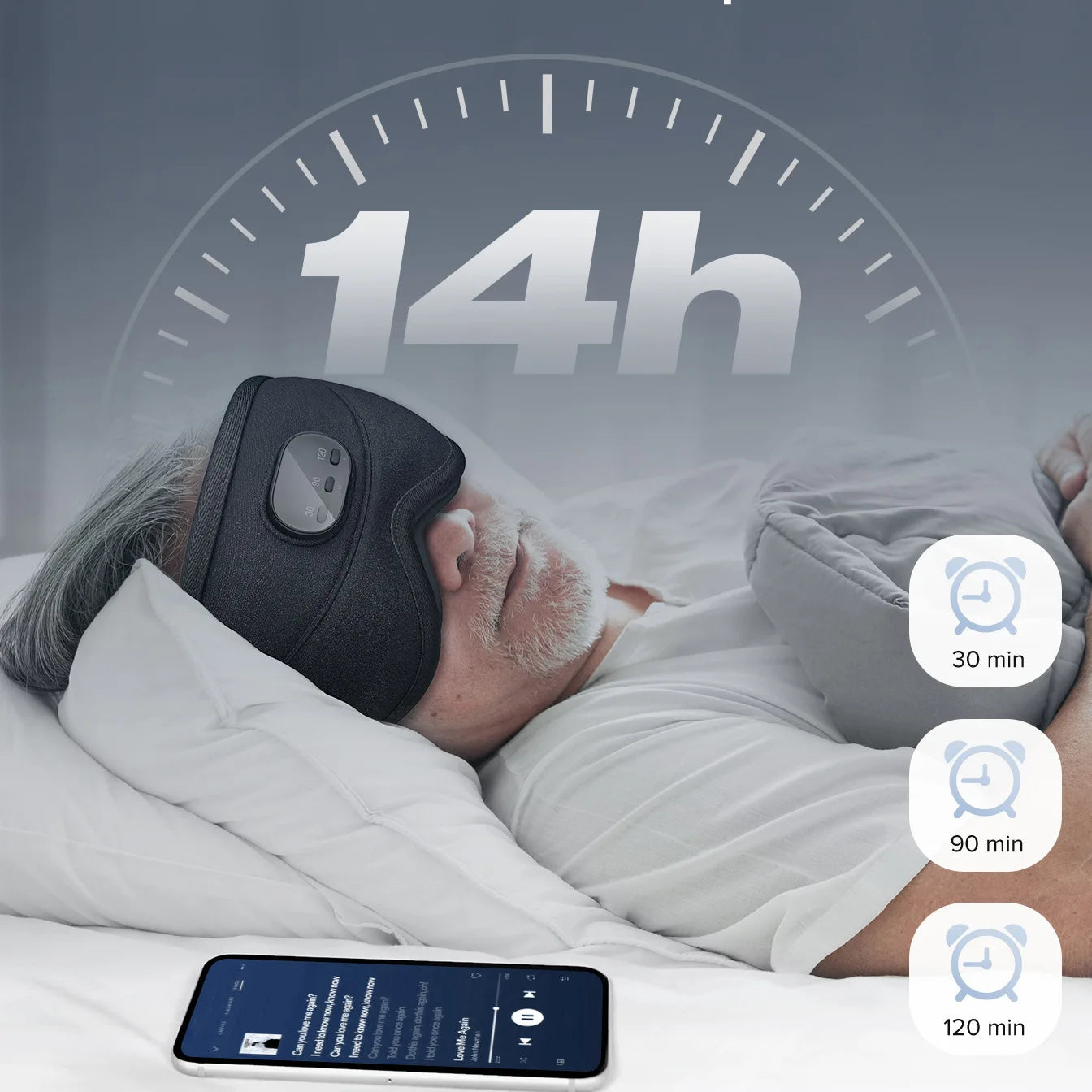 Sleep Headphones Eye Mask | Bluetooth 3D Blackout Sleeping Mask with Wireless Audio for Travel, Naps & Side Sleeping