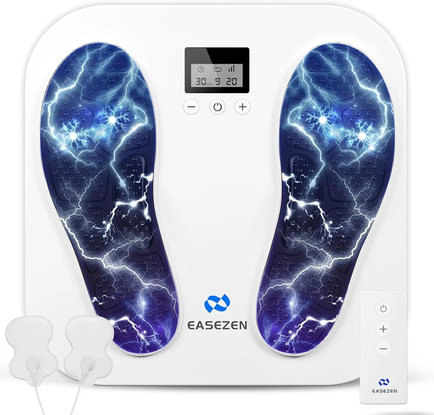 EMS and TENS Foot Massager Machine with 10 Modes, 20 Intensity Levels & Adjustable Electrical Stimulation