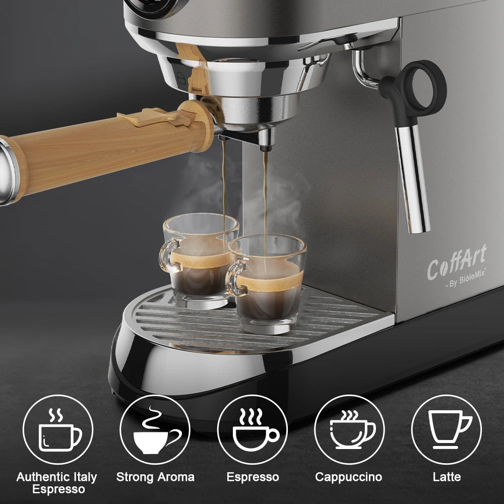 Espresso Machine with Steam Wand and 1.1 L Tank, Optional Separate Grinder