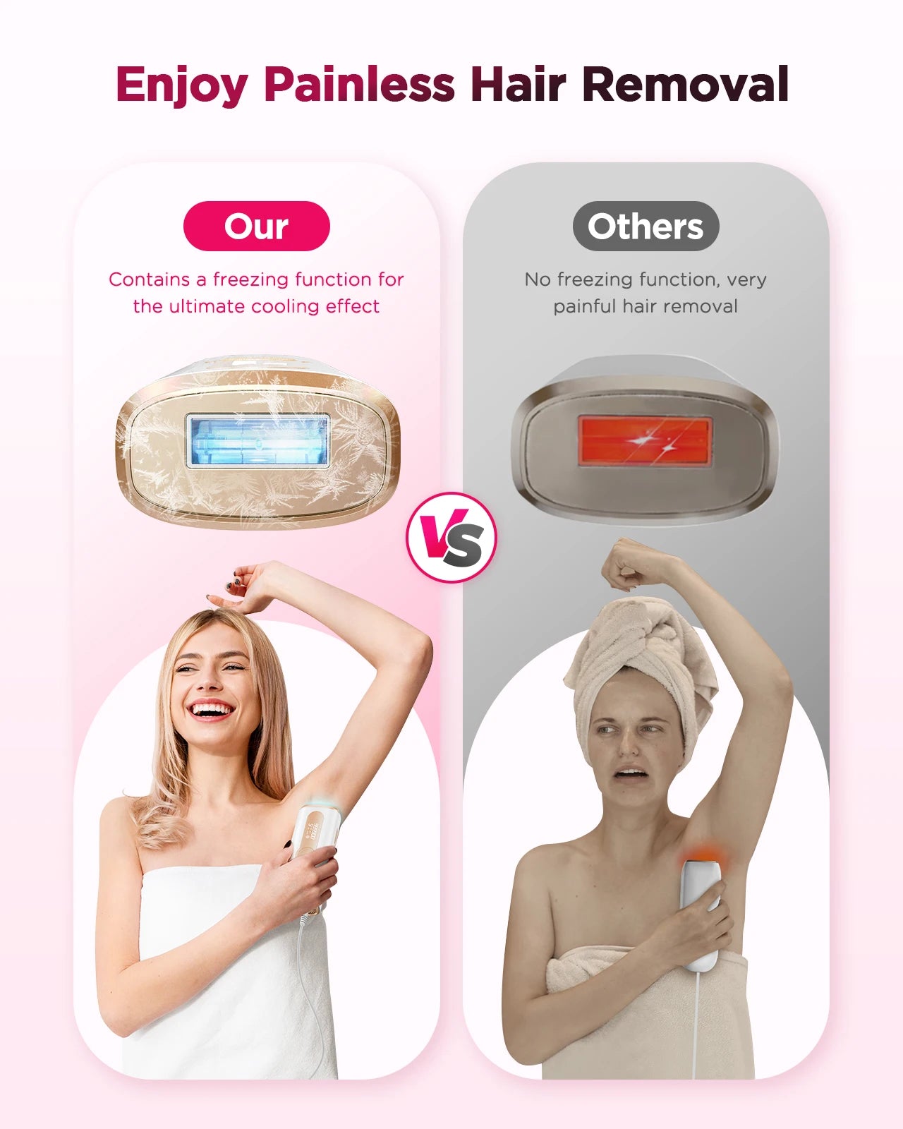 IPL Hair Removal Device | 999,900 Flashes, 8-Week Results, Auto-Glide Laser Epilator for Face, Body, Bikini – Painless & Safe