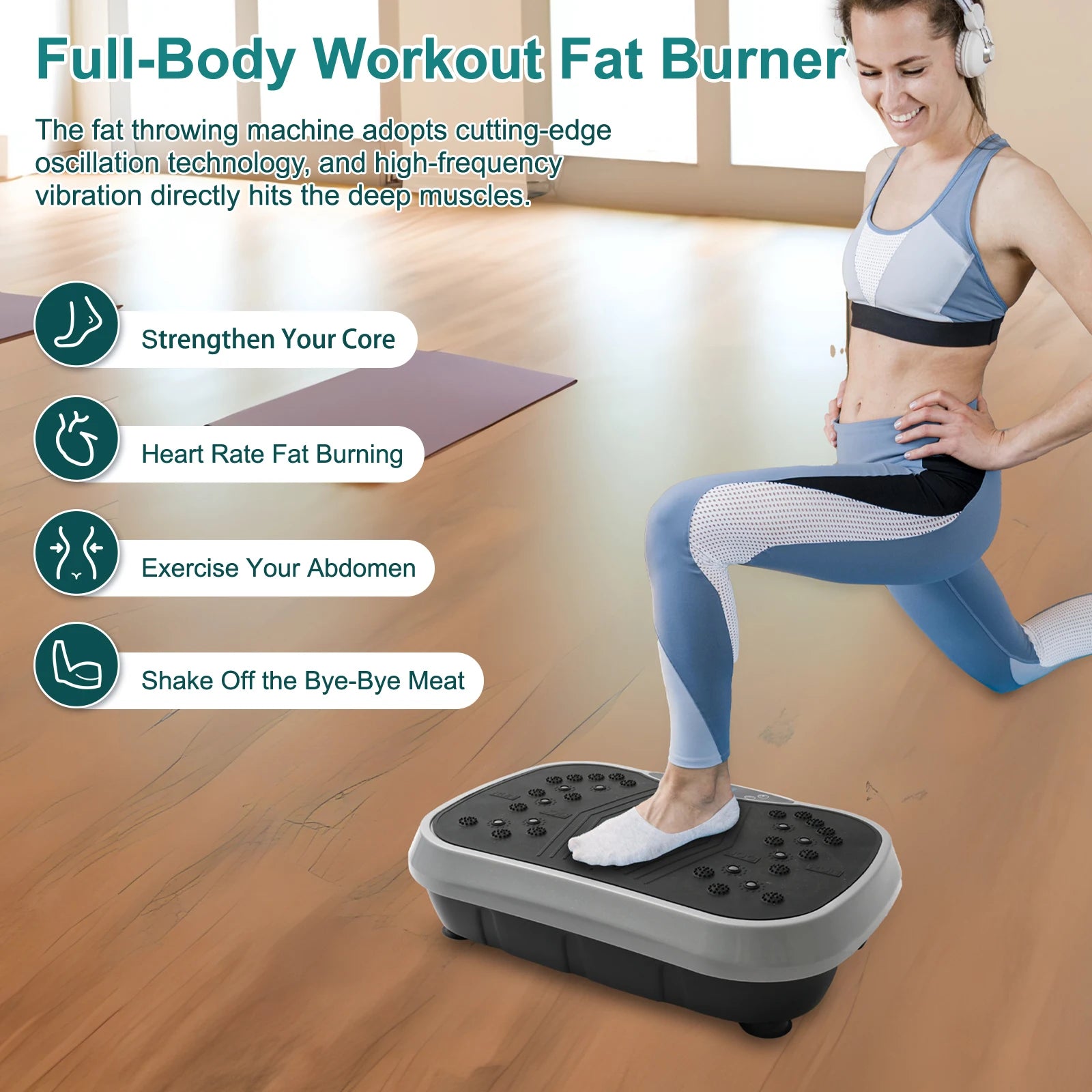 Vibration Plate Exercise Machine | Full Body Shaker with 99 Speeds, 5 Programs, LCD Display & Remote Control