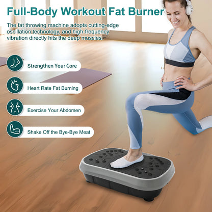 Vibration Plate Exercise Machine | Full Body Shaker with 99 Speeds, 5 Programs, LCD Display & Remote Control