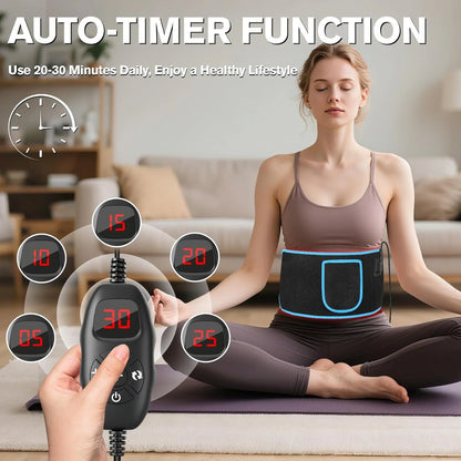 Red Light Therapy Belt | 660nm 850nm Infrared Waist Wrap with Heat for Back Pain Relief & Muscle Recovery