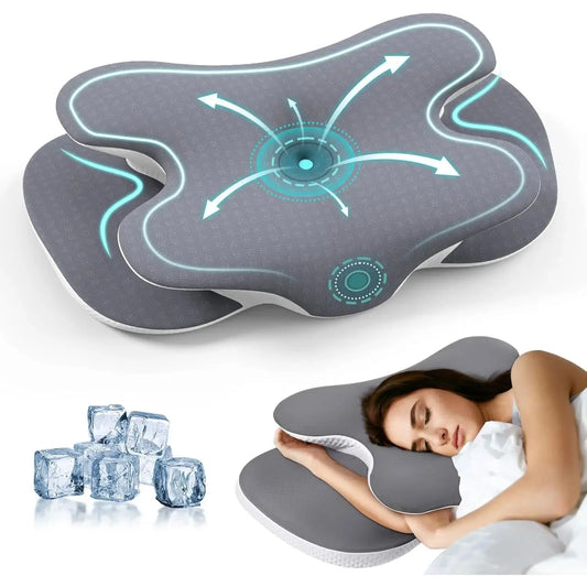 Butterfly Memory Foam Cervical Pillow | Dual Height