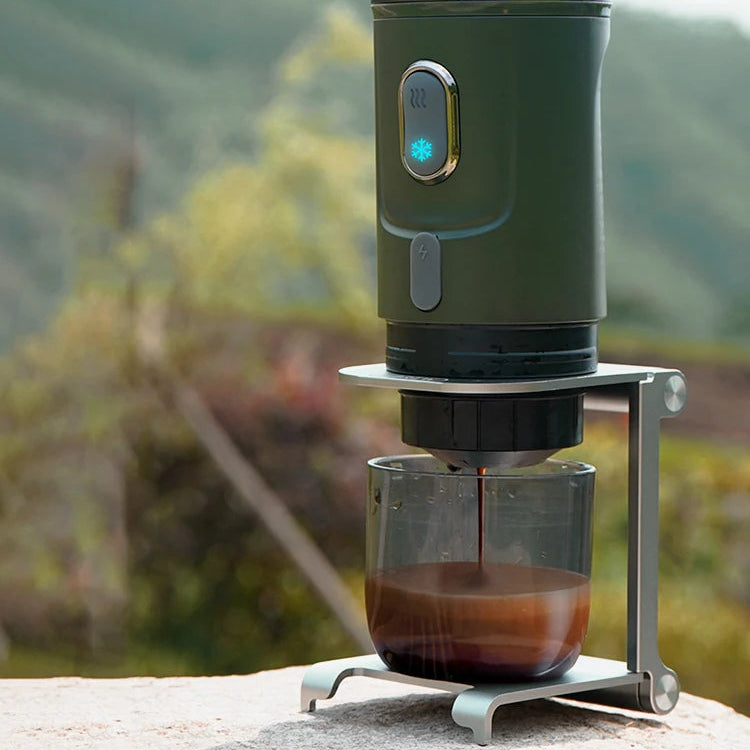 Portable Espresso Maker for Capsules and Ground Coffee, 60 ml Tank