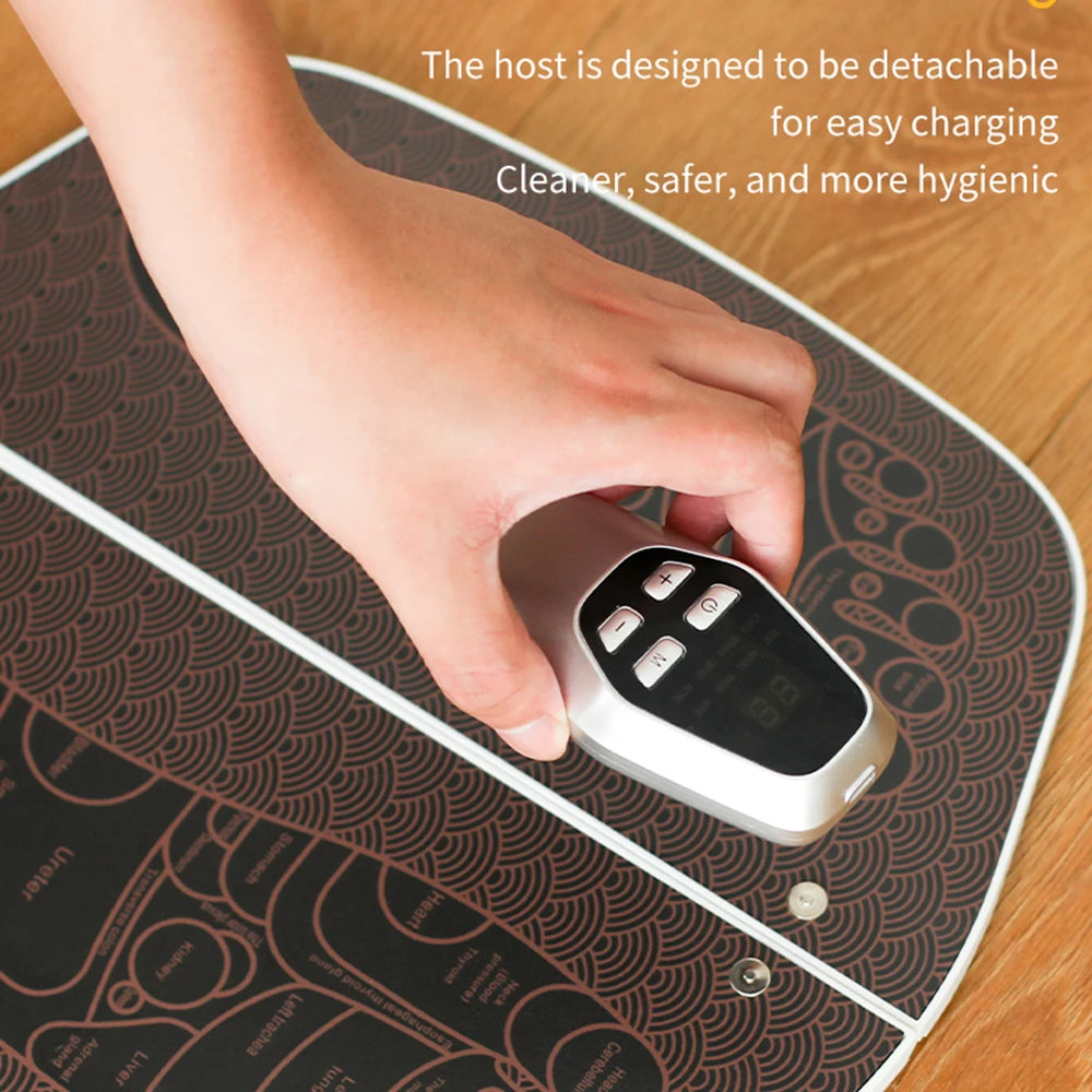EMS Foot Massager Pad with Remote | 8 Modes, 32 Intensity Levels, USB Rechargeable & 20-Minute Auto Shut-Off