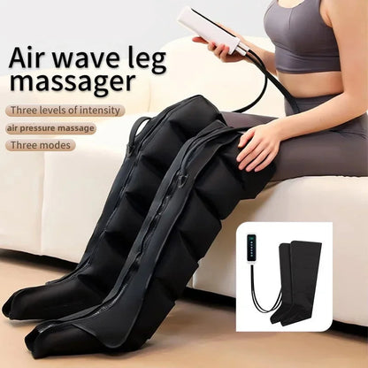 Air Compression Leg Massager Boots | 360° Foot and Calf Wraps with 3 Modes, 3 Intensities & Remote Control